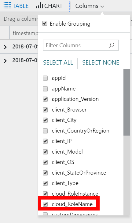 Selecting cloud_RoleName