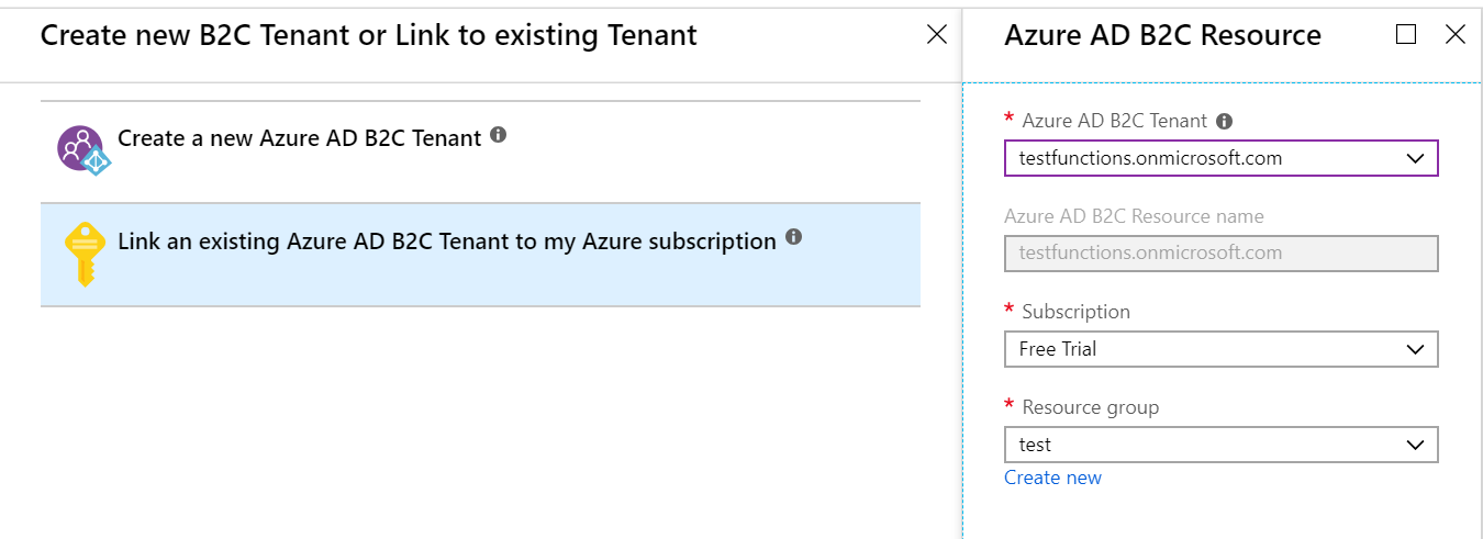 Linking a tenant